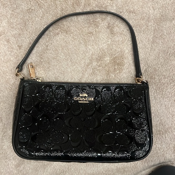 Coach Black Embossed Leather Bag - Picture 2 of 5